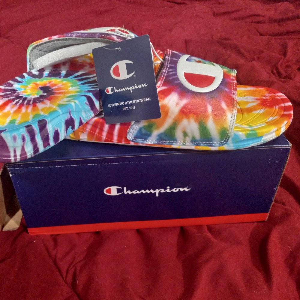 Tie dye slides